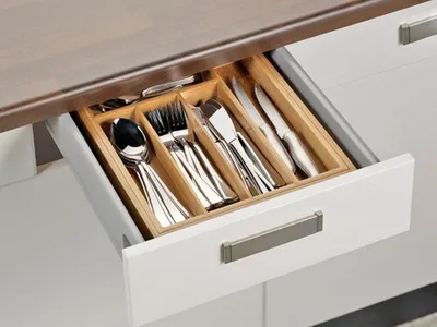 Produktbild von 6x variabler Besteckkasten SIMON aus Bambusholz Besteck, Besteckset