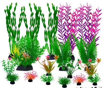 Produktbild von Aquarium Pflanzen Deko, Aquarium Zubehör Deko,Schildkröte Aquarien Dekorationen, Aquarium Plastikpflanzen Dekoration Künstliche Pflanzen