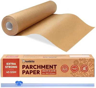 Zdjęcie produktu dla Brązowy papier do pieczenia, 30,5 cm x 80 m, gruby, nieprzywierający, do pieczenia, do frytkownicy powietrznej