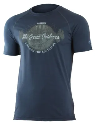 Produktbild von LUCAS Merino Herren-T-Shirt mit Aufdruck