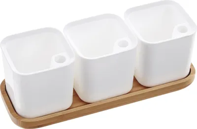 Image de orthex pot à herbes EDEN set de 3 pièces blanc