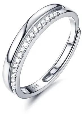 Imagen del producto de Anillo ajustable, plata de ley 925, para mujer, anillo para el dedo pulgar