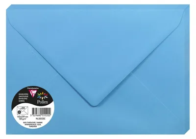 Zdjęcie produktu dla Clairefontaine 5552C, C5 (162 x 229 mm), Niebieski, C5 (162 x 229 mm), Papier, 120 g/m², 20 szt.