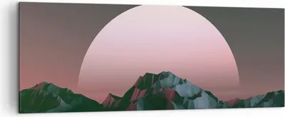 Produktbild von Bild auf Leinwand - Leinwandbild - Einteilig - Landschaft Berge Sonne - 140x50cm - Wand Bild - Wanddeko - Wandbilder - Leinwanddruck - Bilder - Wanddekoration - Leinwand bilder - AB140x50-4320