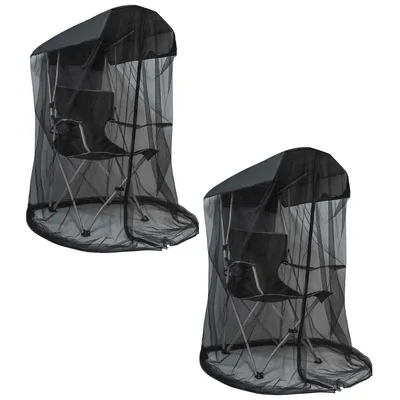 Produktbild von Outdoor Moskitonetz 82x89x160cm, Pop Up Mückenschutz für Angelstuhl, Camping & Gartenstuhl, faltbar, tragbar, atmungsaktiv ohne Gestänge