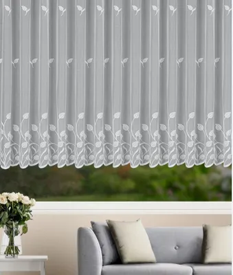 Produktbild von Fensterstore "Sofie" mit Kräuselband - Größe (HxB): 175x300cm Farbe: Weiß
