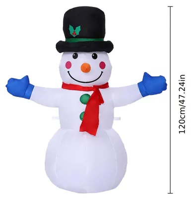Immagine prodotto di Bambola di neve gonfiabile - decorazione natalizia - ornamento natalizio - figura natalizia - 1,2 metri