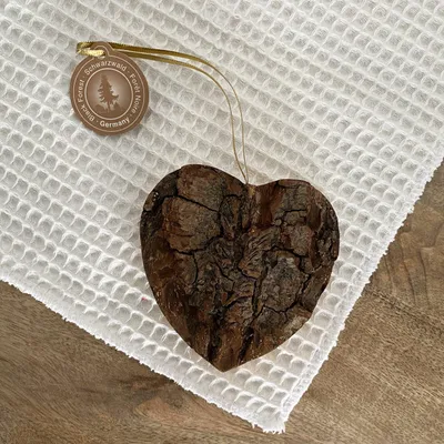 Image de Suspension coeur en bois
