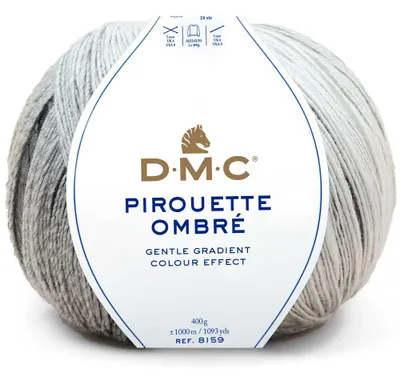 Produktbild von DMC Pirouette Ombré – XXL-Knäuel, 400g, sanfte Farbverlaufung (1000 m) (Farbe 105)