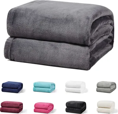 Produktbild von Kuscheldecke 150x200 cm Anthrazit 771 Gr Wohndecke Fleecedecke Sofadecke Flauschige Winter Decke
