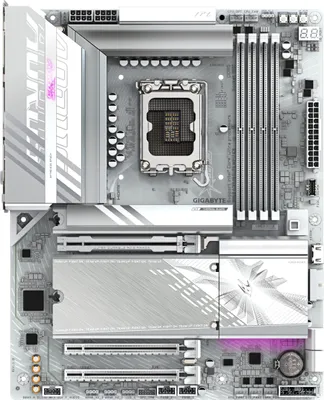 Obrázok produktu pre GIGABYTE B860 AORUS ELITE WIFI7 ICE, Intel, LGA 1851 (Socket V1), Intel Core Ultra (séria 1), Intel Core Ultra (Series 2), LGA 1851, DDR5-SDRAM, 256 GB