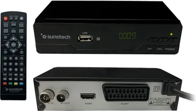Produktbild von Sunstech DTB210HD2, Terrestrisch, Full HD, DVB-T2, NTSC, PAL, 576i, 576p, 720p, 1080i, 4:3, 16:9