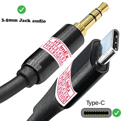 Produktbild von USB C Aux In Audio stereo Kabel Adapter Klinke Stecker 3.5mm auf USB Type C 2m