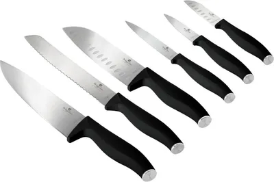 Produktbild von 6-teiliges Küchenmesserset von Berlinger Haus BH-2950, mattschwarz