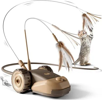 Productafbeelding van 3-in-1 Interactief Katten Speelgoed met Beweegbare Muis
