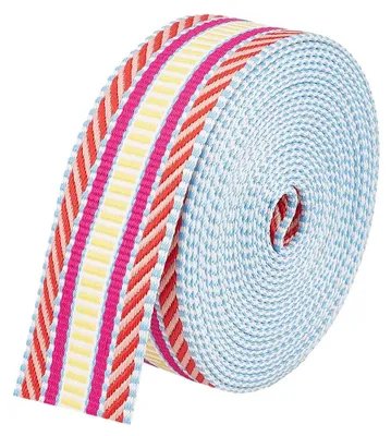 Produktbild von Polyesterband, 4,5 m lang – Jacquard-Webband – 38 mm breit – Vintage-Stil – Langlebig – Perfekt für Bastelarbeiten – Webband