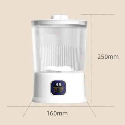 Produktbild von Tragbare Mini-Waschmaschine – LED-Touchdisplay – 1,5 Liter Fassungsvermögen – Wiederaufladbar – Für kleine Wäschestücke