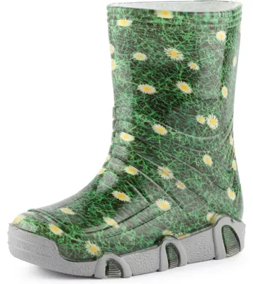 Produktbild von Ladeheid Kinder Mädchen Jungen Gummistiefel Gefüttert SwkBW (Gras, 23/24)