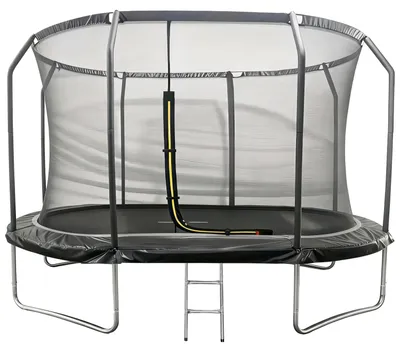 Produktbild von Ovales Trampolin 366x244cm schwarz SYDNEY + Netz und Leiter