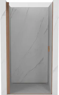 Image de Porte de douche battante Mexen Mist-B 70 cm, transparente, cuivre brossé - 8A2-070-000-65-00