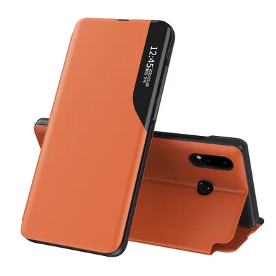 Obrázek produktu pro Pouzdro pro Huawei P20 Lite, Smart View Okénko Flip StojánekPolyuretanKožené Ochranné Pouzdro pro Huawei P20 Lite Pomerančový
