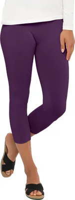 Produktbild von Celodoro Damen Leggings (3/4 Capri), Stretch-Jersey Hose aus Baumwolle - Lila M