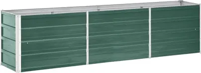 Image de Lit surélevé de jardin Acier galvanisé 240x40x45 cm Vert