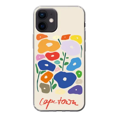 Produktbild von MuchoWow® Handyhülle Schutzhülle Hülle für iPhone 12 Blume - Abstrakt - Südafrika Silikon Softcase Handy Hülle - Schutzhülle
