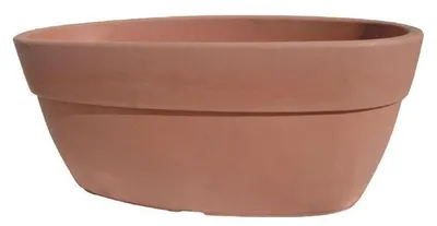 Image de Jardinière - Ellittica - 60 x 35 x H 25 cm - Marron