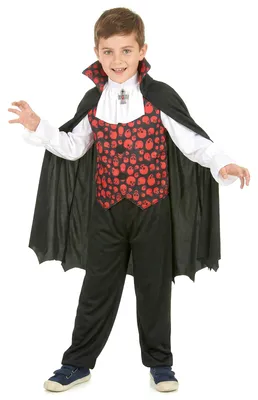 Immagine prodotto di Elegante costume da vampiro per bambini Dracula nero-rosso - 134/140 (10-12 anni)