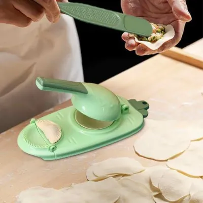 Produktbild von Teigpresswerkzeug | 2-in-1-Teigpresse und Knödelform | Tortillapresse und Gebäckform