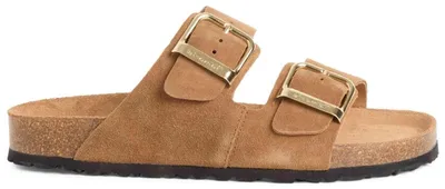 Produktbild von Tamaris Damen Pantolette Zweiriemer aus Leder mit Tieffußbett 1-27543-42, Größe:40 EU, Farbe:Braun