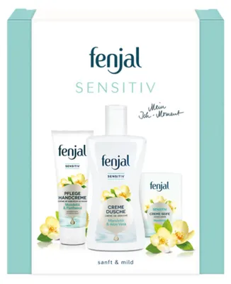 Obrázek produktu pro Fenjal Sensitive Dárková sada krém na ruce mýdlo krémová sprcha 375ml