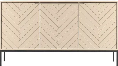 Produktbild von Sideboard 151 cm breit modern in kaschmir mit gefräster Front ANGERA-140