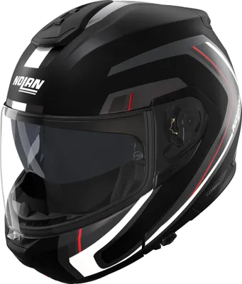Produktbild von Nolan N100-6 Radiante Klapphelm, schwarz/grau/rot, 2XL (64)