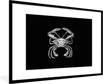 Produktbild von MuchoWow® Gerahmtes Poster Ernst Haeckel - Krabbe - Alte Meister - Vintage - Tiere - Kunst 90x60 cm - Poster mit Schwarzem Bilderrahmen Wandposter Rahmen Foto Bilder - Wanddekoration - Fotos