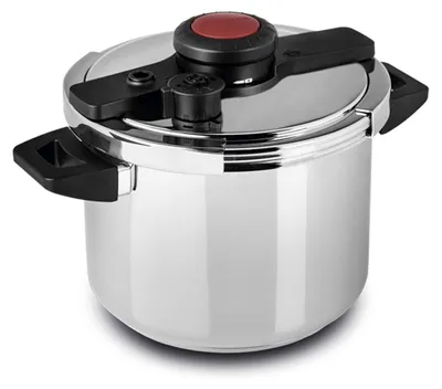 Produktbild von Silampos 4190349, 8 l, Keramik, Elektro, Gas, Halogen, Induktion, Versiegelte Platte, Edelstahl, 24 cm, Edelstahl, Schwarz
