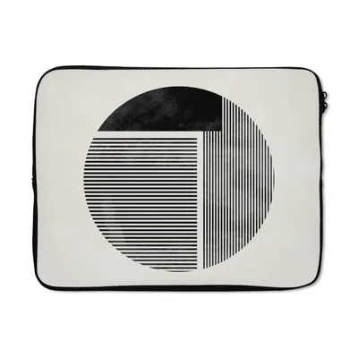 Produktbild von MuchoWow® Laptop Hülle 15 Zoll Minimalismus - Kreis - Design Laptoptasche - Laptoptasche - Sleeve - Rundum-Schutz