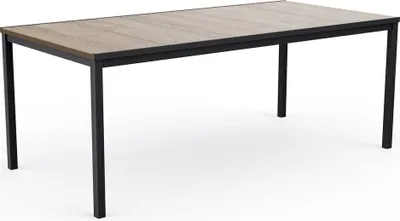Produktbild von Keter Signature Porto Gartentisch – 200 cm, 8 Personen, wetterfest, Ashwood/Graphit