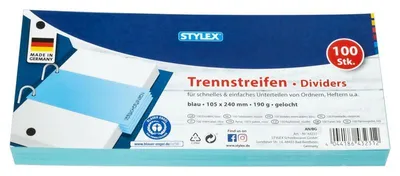 Obrázok produktu pre Trennstreifen 100Er Blau Sty 43231