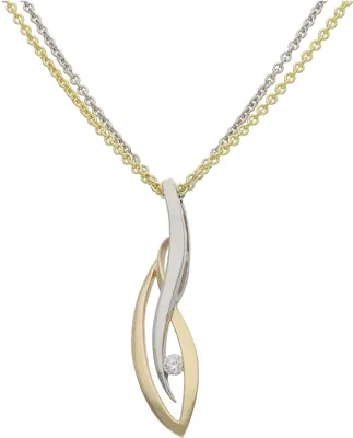 Produktbild von JuwelmaLux Anhänger 585/000 (14 Karat) Gold und Weißgold mit Brillanten JL10-02-3487