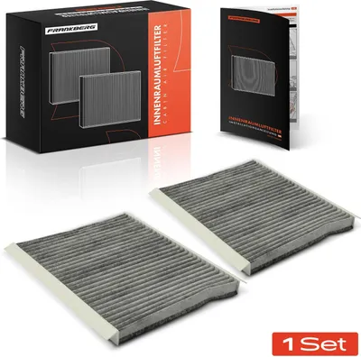 Obrázok produktu pre Frankberg 2x filter vzduchu v kabíne s aktívnym uhlím pre Fiat Stilo 192 Hyundai iX20 KIA Venga Lancia