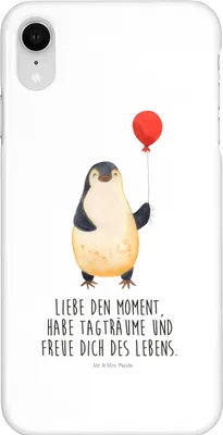 Produktbild von Mr. & Mrs. Panda Iphone XR Handyhülle Pinguin Luftballon - Weiß - Geschenk, Geschenkidee, Pinguine, Premium Kunststoff, Tagträume, Glück, Liebe, Handy Case
