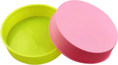 Produktbild von Siliconen Kuchenformen 8 Zoll Runde Backformen - Antihaftformen - 2 Stück