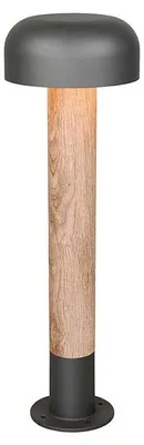 Immagine prodotto di Lampada da terra, lampada da esterno, alluminio, color legno, IP54, H 54 cm