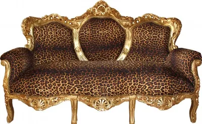 Produktbild von Casa Padrino Barock  3er Sofa  "King" Leopard/Gold - Antik Möbel