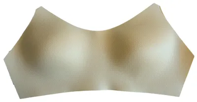 Weiche und atmungsaktive BH-Einlagen in Beige für Kleider und Bikinis, Vorderansicht.