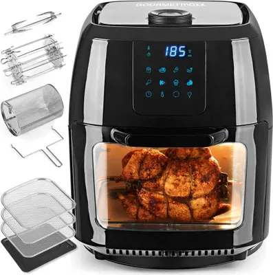 Produktbild von XXXL Heißluft Fritteuse Airfryer Digital Backofen fettfrei Drehgrill 9L Pommes