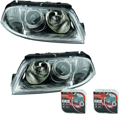 Immagine prodotto di Fari anteriori + lampade Osram Night Breaker Laser, compatibili con VW Passat 3B, set destro e sinistro, modelli dal 2000 al 2005, codici: 3B0941015AK, 3B0941015AN, 3B0941017AG, 3B0941017AK, 3B0941016AK, 3B09