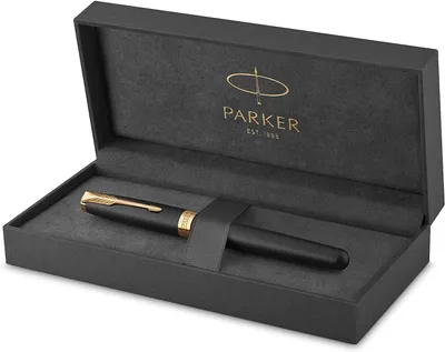 Produktbild von Parker 1931517, Schwarz, Gold, Blau, Gold, Lack, Rundspitze, Vergoldete Stahl, Medium